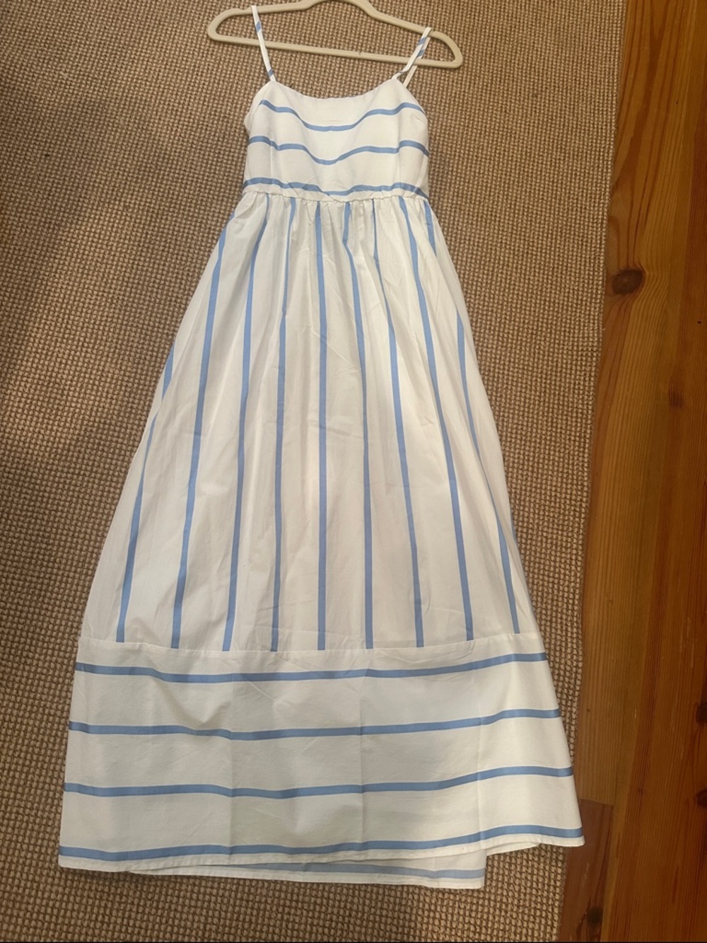 Blue stripe maxi sundress